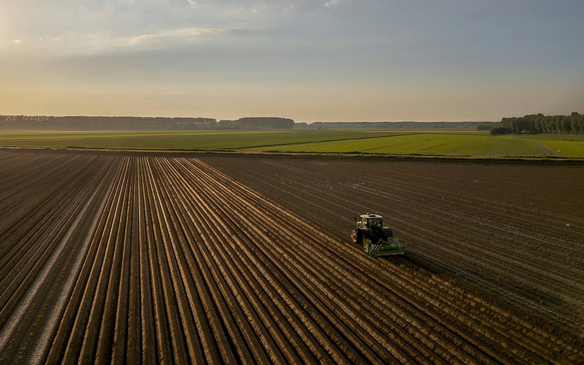 Farm Business Loans for Growers, Graziers and Rural Contractors – Tractor working a paddock at sunset